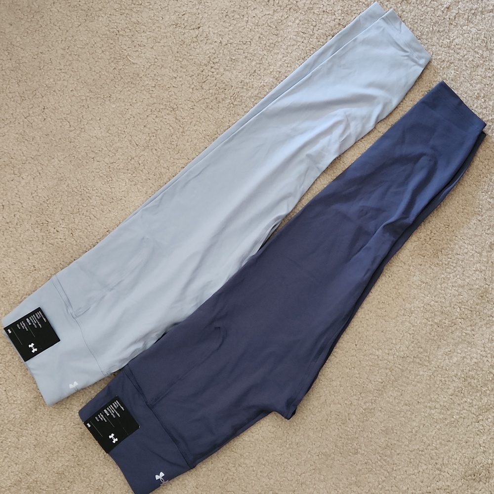 Under Armour Fitted High Rise Ankle Dark & Light Blue Women's Small Active